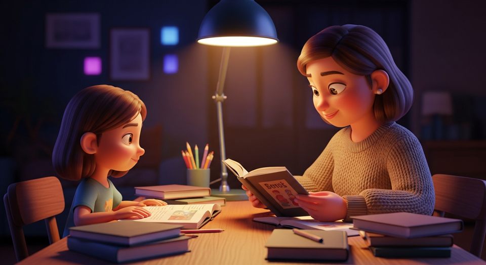 Tutor helping a student